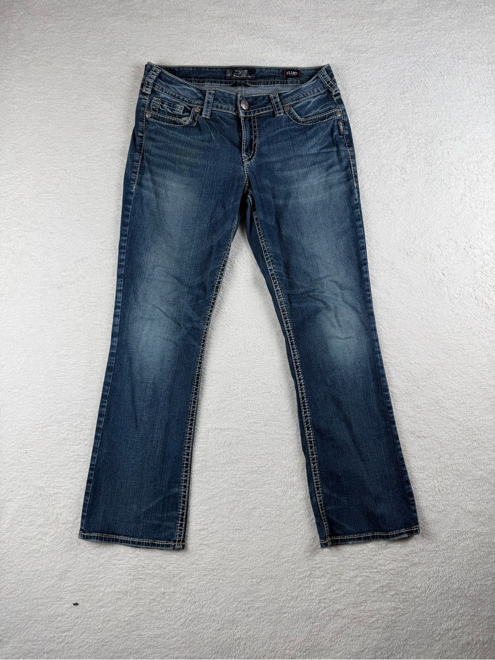 Silver Suki Slim Boot Stretch Women's 31x31 Embroidered Fluid Denim Jeans